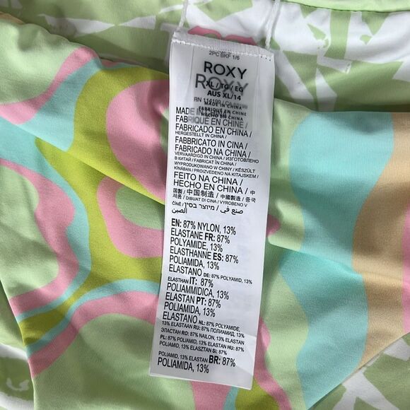 Roxy Tropics Hype Hipster Reversible Ambrosia Swirl Bikini Bottom Size XL - Picture 7 of 11